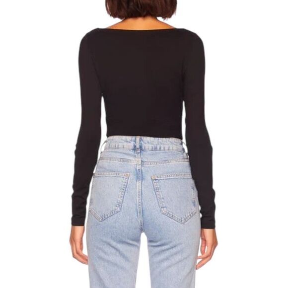 NEW Susana Monaco Angle Wire Long Sleeve Top Cabernet Purple L - Picture 6 of 8